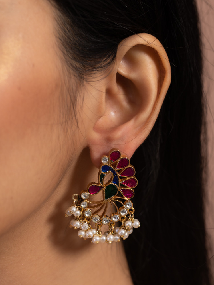 DANCING PEACOCK EARRINGS