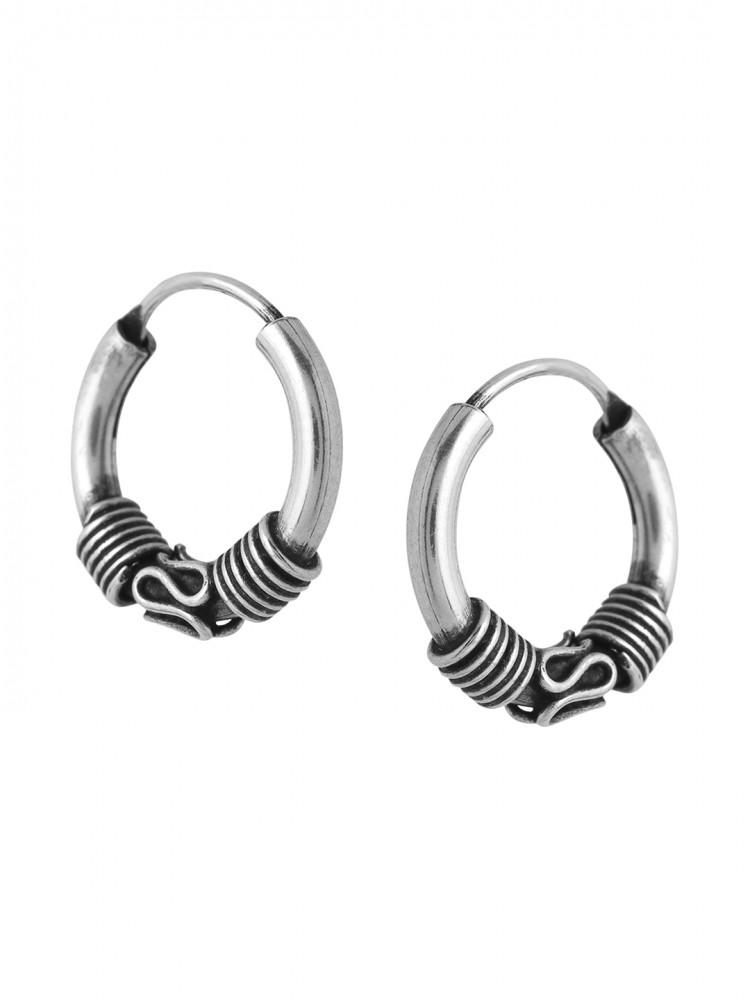 SMALL CHUNKY WINDING HOOPS 